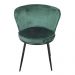 Cadeira de Jantar Modelo Nanda base preta - Assento em Espuma Revestido em Veludo 79x57x60cm