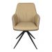 Cadeira de Jantar Modelo Piz com Braço - Assento em Espuma Revestido em PU 87x59x65cm