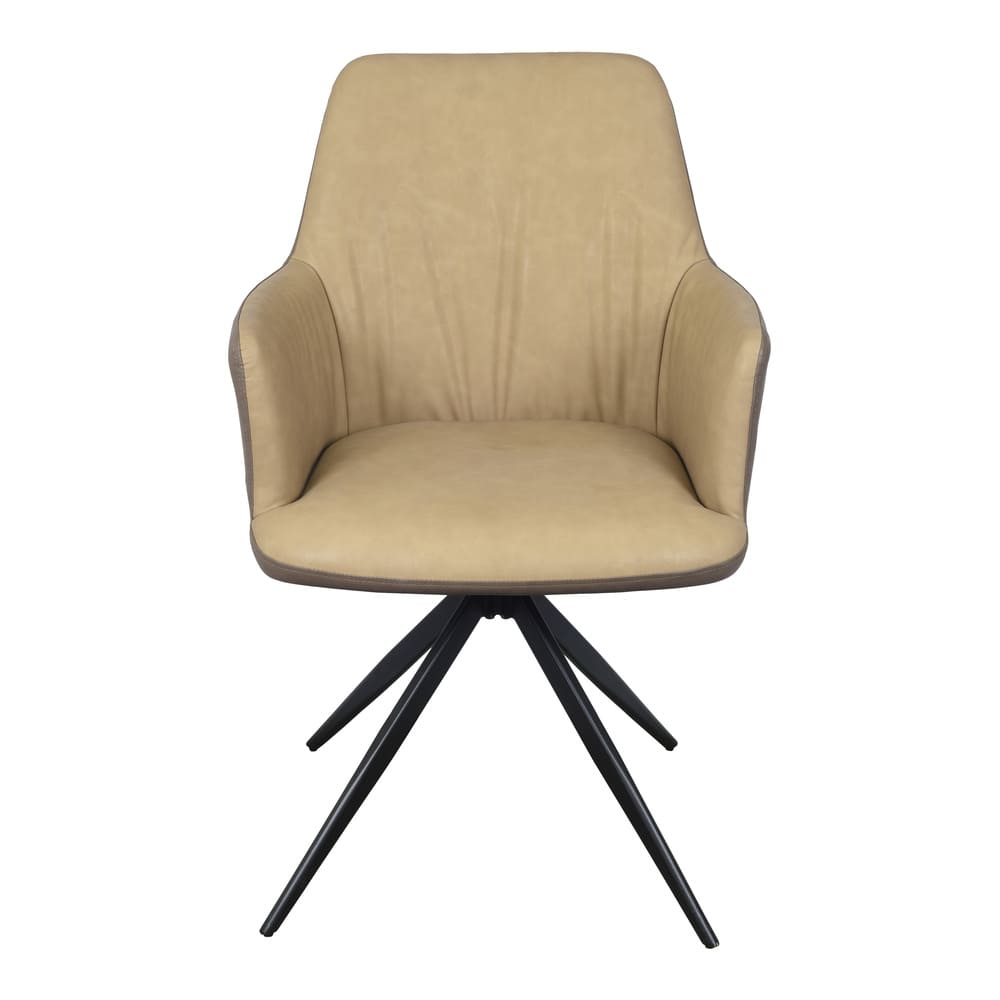 Cadeira de Jantar Modelo Piz com Braço - Assento em Espuma Revestido em PU 87x59x65cm