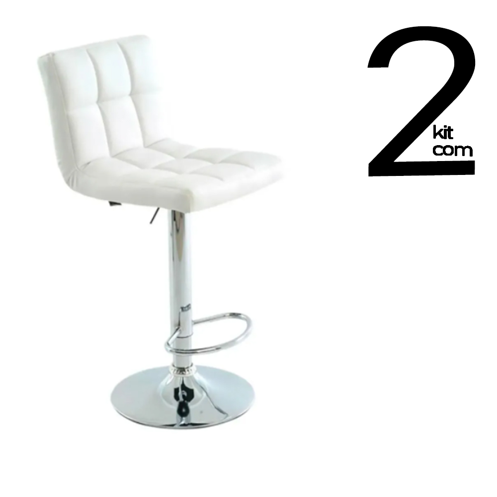 Conjunto 2 Banquetas Recife - Branca