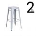 Conjunto 2 Banquetas Tolix Alta - Cinza