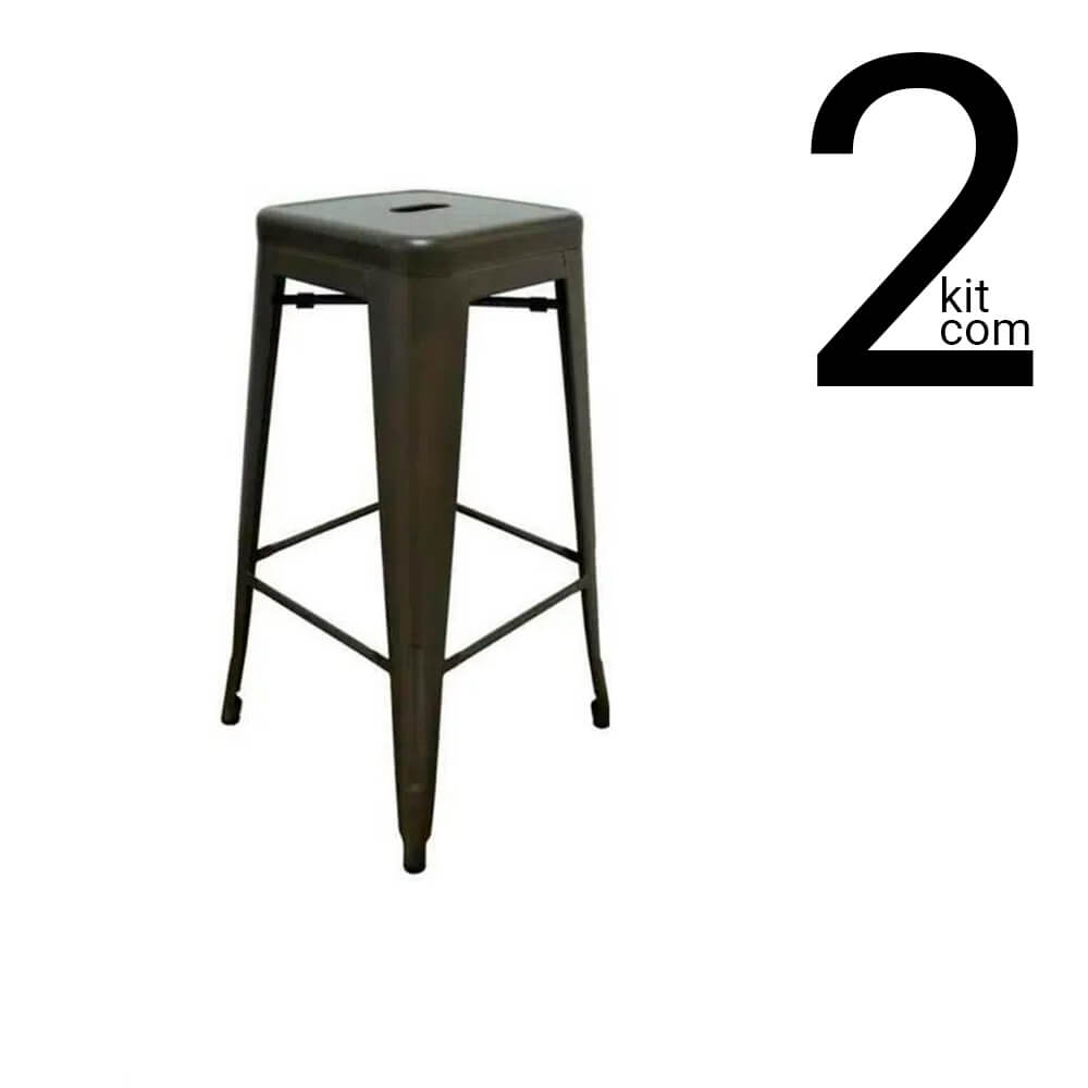 Conjunto 2 Banquetas Tolix Média - Bronze