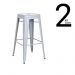 Conjunto 2 Banquetas Tolix Média - Cinza