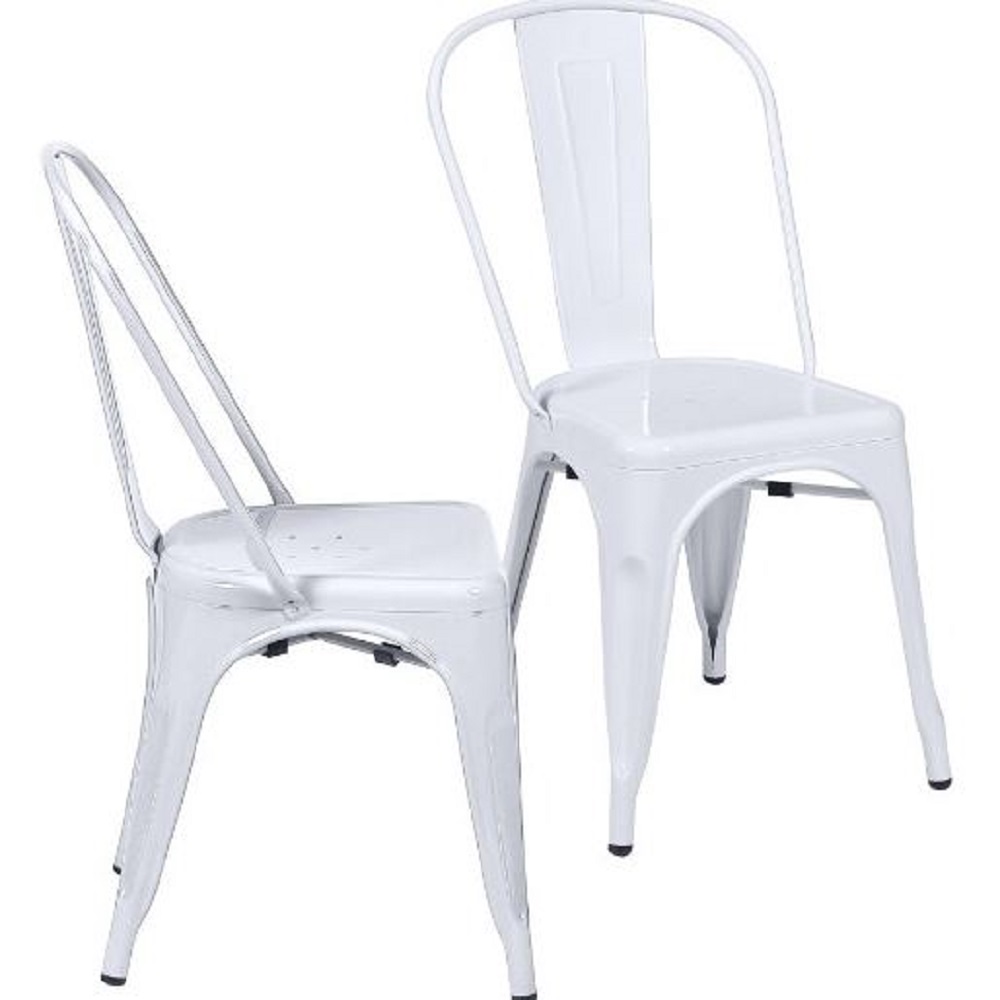 Conjunto 2 Cadeiras Sala De Jantar Titan Aço Pintura Branca