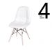 Conjunto 4 Cadeiras Eames DSW Botonê - Branca