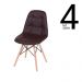 Conjunto 4 Cadeiras Eames DSW Botonê - Café