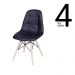 Conjunto 4 Cadeiras Eames DSW Botonê - Preta