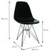 Conjunto 4 Cadeiras Eames Dkr Cozinha Jantar Cromado Branco