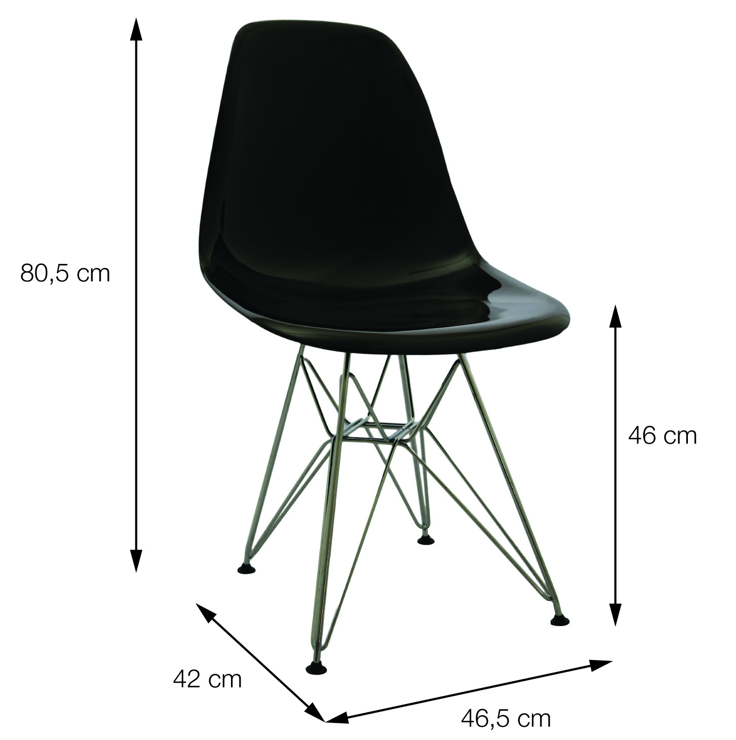 Conjunto 4 Cadeiras Eames Dkr Cozinha Jantar Cromado Branco