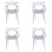 Conjunto 4 Cadeiras Para Sala De Jantar Solna Pintura Branca