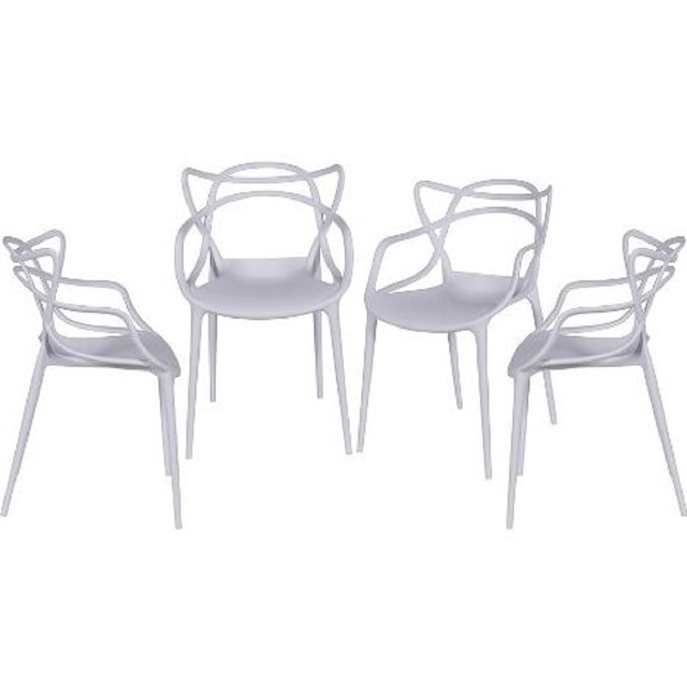 Conjunto 4 Cadeiras Para Sala De Jantar Solna Pintura Branca