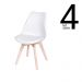 Conjunto 4 Cadeiras Saarinen Wood - Branca