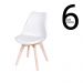 Conjunto 6 Cadeiras Saarinen Wood - Branca