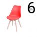 Conjunto 6 Cadeiras Saarinen Wood - Vermelha