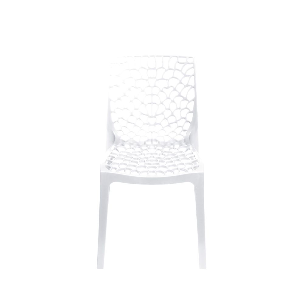 Conjunto De 4 Cadeiras Gruvyer Sala De Jantar Cor Branca
