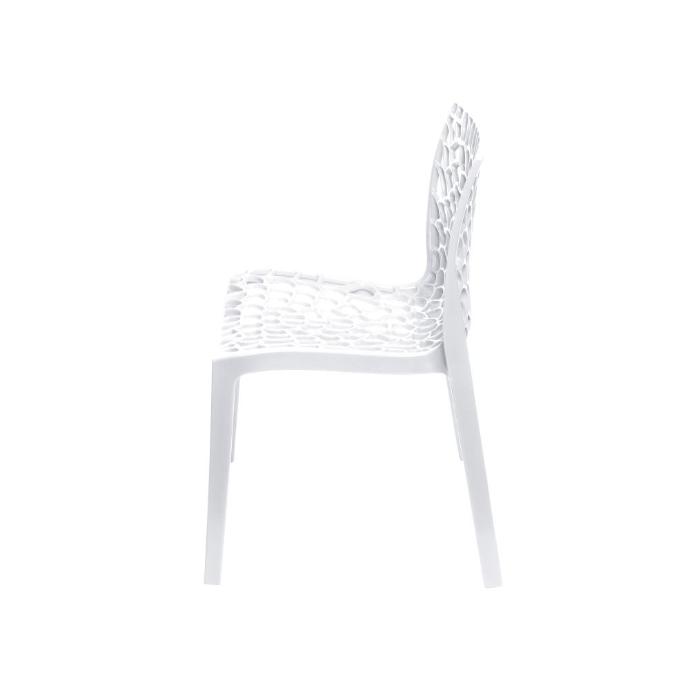 Conjunto De 4 Cadeiras Gruvyer Sala De Jantar Cor Branca