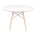 Conjunto Mesa Eames Eiffel DSW Redonda Branca 120cm + 4 Cadeiras Eames DSW - Branca