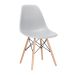 Conjunto Mesa Eames Eiffel DSW Redonda Branca 120cm + 4 Cadeiras Eames DSW - Cinza