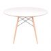 Conjunto Mesa Eames Eiffel DSW Redonda Branca 90cm + 4 Cadeiras Eames DSW - Fendi