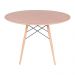 Conjunto Mesa Eames Eiffel DSW Redonda Freijó 120cm + 4 Cadeiras Eames DSW - Fendi