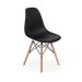 Conjunto Mesa Eames Eiffel DSW Redonda Imbuia 90cm + 4 Cadeiras Eames DSW - Preta