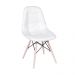 Conjunto Mesa Eames Eiffel Redonda Vidro 120cm + 4 Cadeiras Eames DSW Botonê - Branca