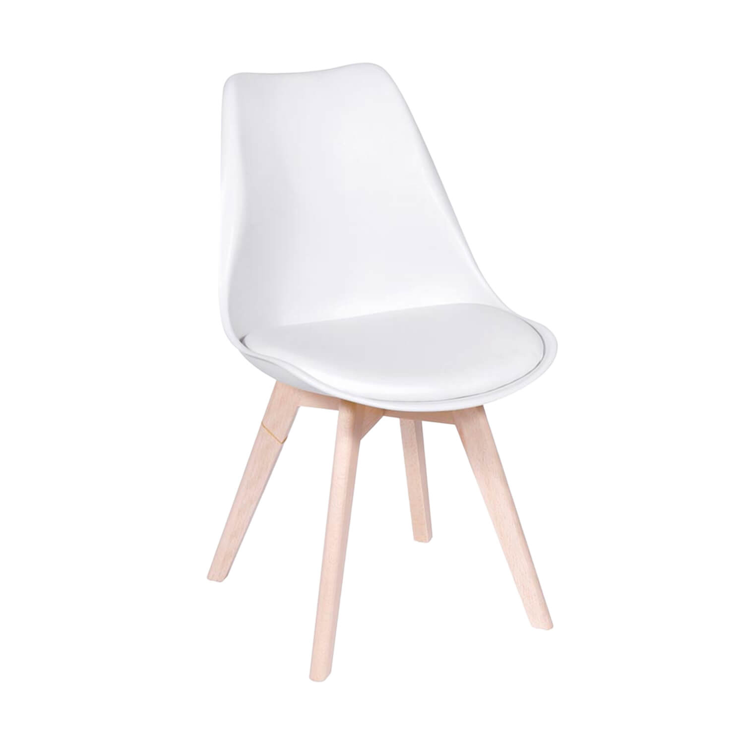 Conjunto Mesa Eames Eiffel Redonda Vidro 120cm + 4 Cadeiras Saarinen Wood - Branca