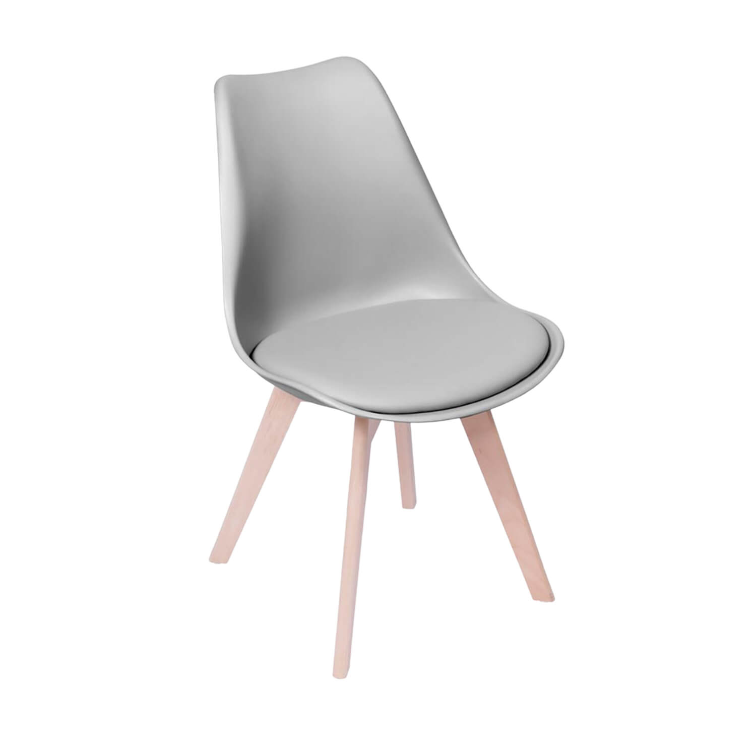 Conjunto Mesa Eames Eiffel Redonda Vidro 120cm + 4 Cadeiras Saarinen Wood - Cinza