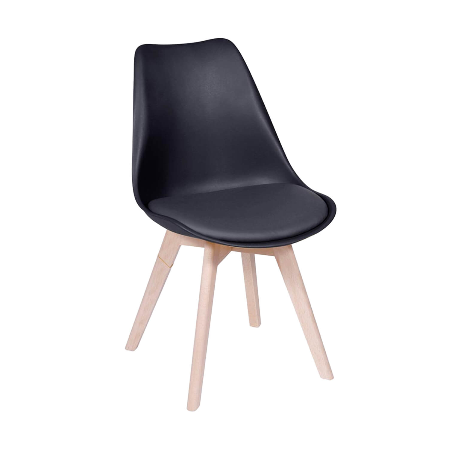 Conjunto Mesa Eames Eiffel Redonda Vidro 120cm + 4 Cadeiras Saarinen Wood - Preta