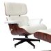 Conjunto Poltrona com Puff Charles Eames Branco