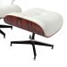 Conjunto Poltrona com Puff Charles Eames Branco