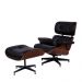 Conjunto Poltrona e Puff Charles Eames - Preta