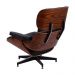 Conjunto Poltrona e Puff Charles Eames - Preta