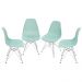 KIT 04 CADEIRAS 1119 PP TIFFANY BASE METAL