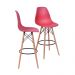 KIT 2 BANQUETAS 6602 PP TELHA BASE MADEIRA