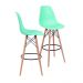 KIT 2 BANQUETAS 6602 PP TIFFANY BASE MADEIRA
