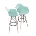 KIT 2 BANQUETAS 6602PP COM BRACO TIFFANY BASE MADEIRA