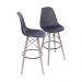 KIT 2 BANQUETAS 6619 PP PRETA BASE MADEIRA