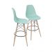 KIT 2 BANQUETAS 6619 PP TIFFANY BASE MADEIRA