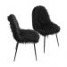 KIT 2 CADEIRAS 1115 PELO PRETO BASE METAL PRETA
