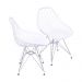 KIT 2 CADEIRAS 1118 PP BRANCA BASE METAL