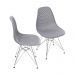 KIT 2 CADEIRAS 1119 PP CINZA BASE METAL