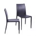 KIT 2 CADEIRAS CORINO MARROM ESTRUT METAL