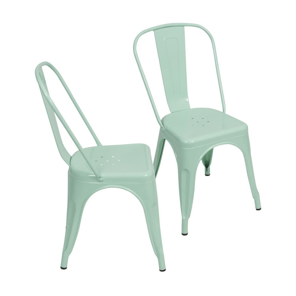 KIT 2 CADEIRAS ESTRUTURA EM AçO COM PINTURA EPOXI TIFFANY