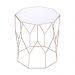 Mesinha Decorativa Cosmos Cor Dourada Metal Tampo Espelho