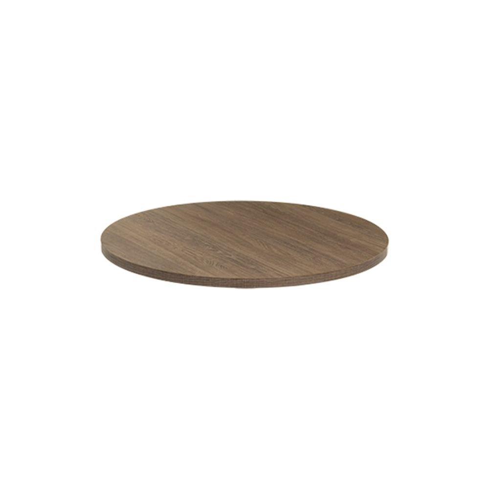 Tampo  De Mesa Redondo Sala De Jantar 70Cm Madeira Imbuia