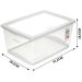 12 Caixas Organizadoras com Tampa 15L Plástica Retangular My Closet Ordene Multiuso