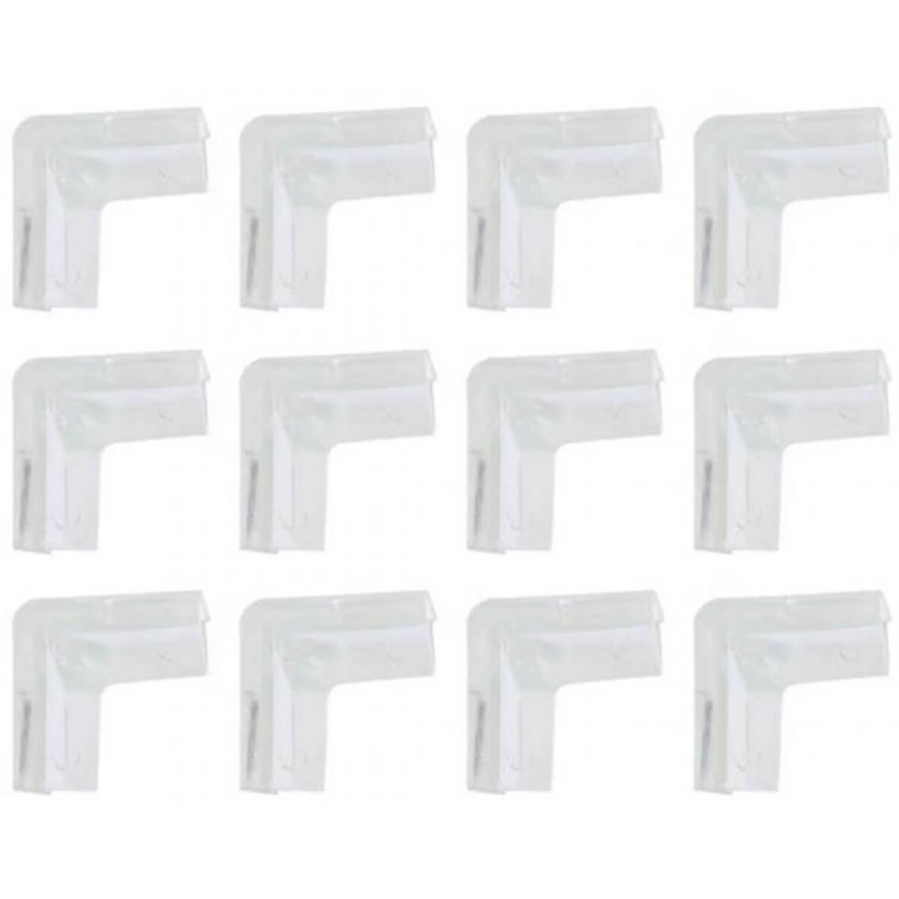 12 Protetores de Quina Ordene 4cm Canto para Bebe Plástico Prateleira Mesa Móveis