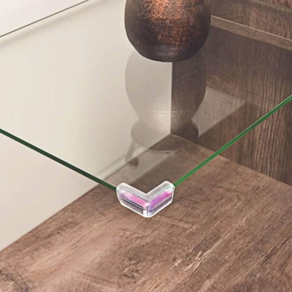 12 Protetores de Quina Ordene 4cm Canto para Bebe Plástico Prateleira Mesa Móveis