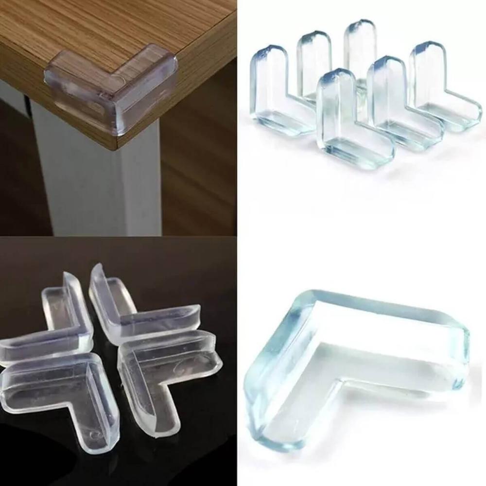 12 Protetores de Quina Ordene 4cm Canto para Bebe Plástico Prateleira Mesa Móveis